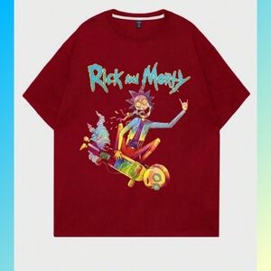 Brand New RED Rick And Morty Shirt